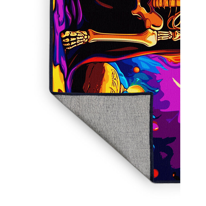 Lush Neon Rug, Round 3'