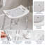 Chaise de douche réglable avec pieds antidérapants, tabouret de bain en aluminium pour douche et baignoire intérieures-130489549