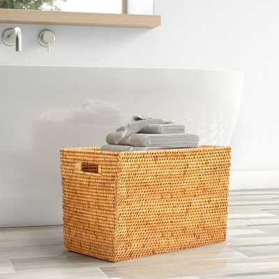 Panier rectangulaire en rotin