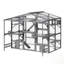 Large Outdoor Catio for 6-10 Cats, Metal Cage with Weatherproof Roof, Platforms, Ramps, and Storage Shelves-129943275