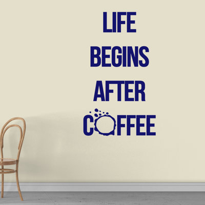 Adhésif décoratif Galvez Life Begins After Coffee