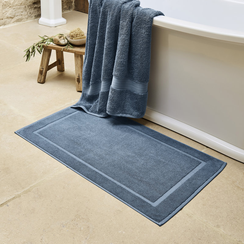 Renaissance Towelling Bath Mat, Denim