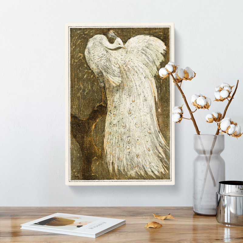 White Peacock by Theo Van Hoytema - Wrapped Canvas, 50cm H x 35cm W x 3cm D