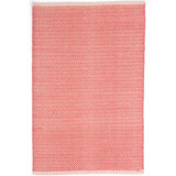 Herringbone Coral Handwoven Cotton Rug