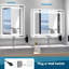 Miroir de salle de bain 36 po x 28 po à DEL pleine hauteur de 5 mm, fonction 5 minutes, 3 couleurs à intensité variable, Cri90 +, fonction mémoire, miroir de meuble-lavabo mural de 36 po x 28 po pour la salle de bain, gradation continue, avant et arrière