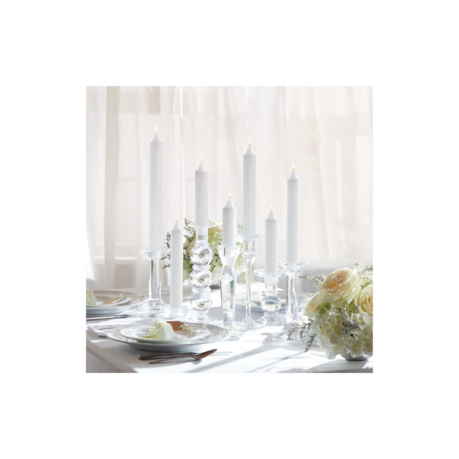 Unscented Taper Candle, White