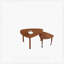 Table basse rotative moderne à 360 degrés avec pieds en bois massif, facile à assembler, parfaite pour le salon et les petits espaces-725214903