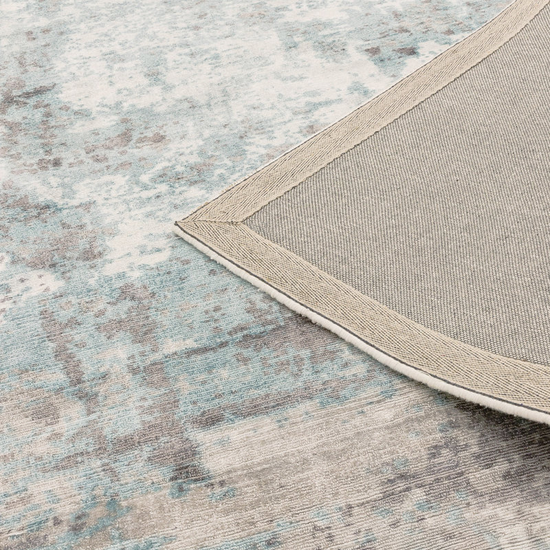 Midhurst Hand Woven Silky Blue/Grey Area Rug, Rectangle 160 x 230cm