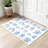 Blue Drawn Red Beach Seaside British Cute Sea White Wooden Architecture Machine Washable Indoor Area Rug-129431143