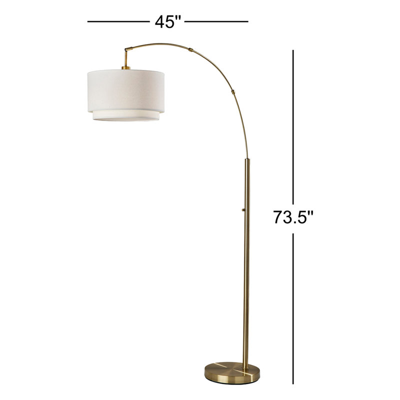 Finley 73.5'' Brass Arched Floor Lamp
