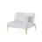 Convertible Sofa Bed Futon With Gold Metal Legs Teddy Fabric