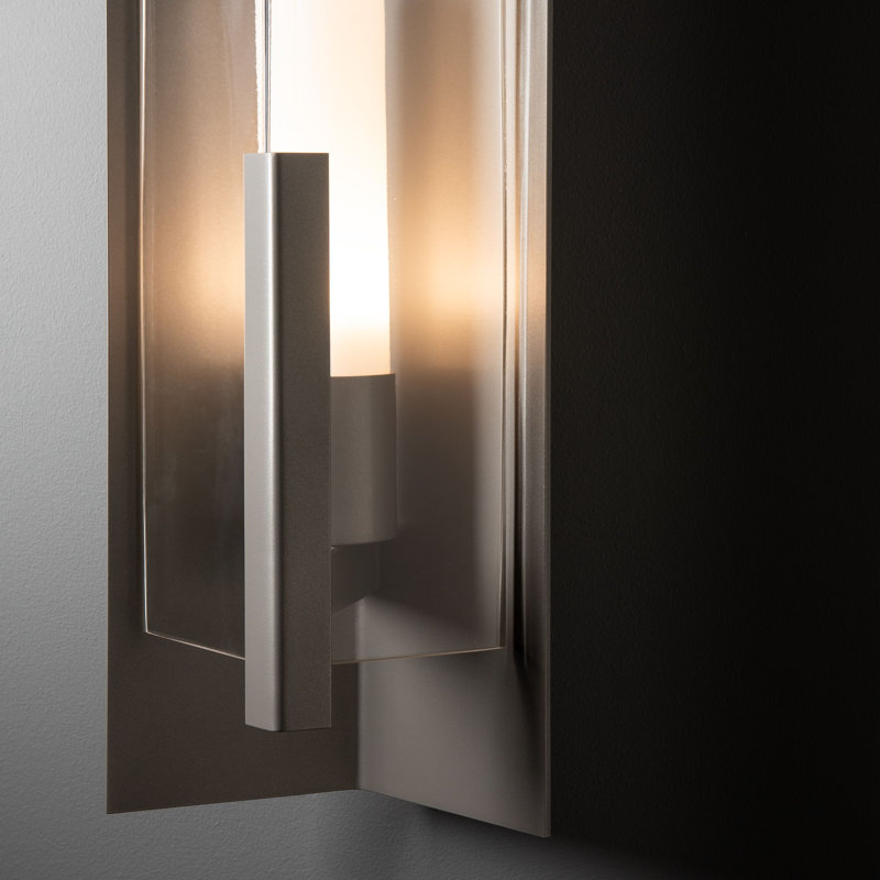 Summit Steel Wall Light, Coastal Burnished Steel, 34" H x 11.1" W x 8.5" D, Clear