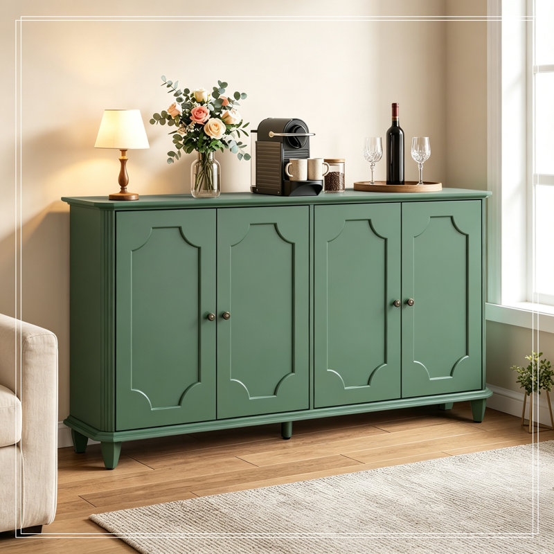 Nelms avec 4 portes courbées décoratives, Vert