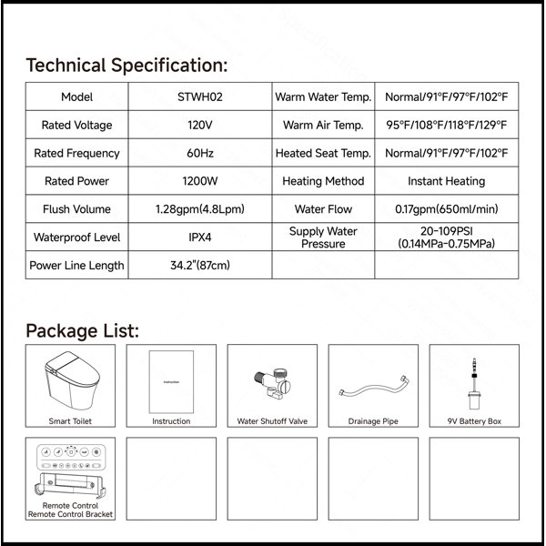 Dimensions du produit