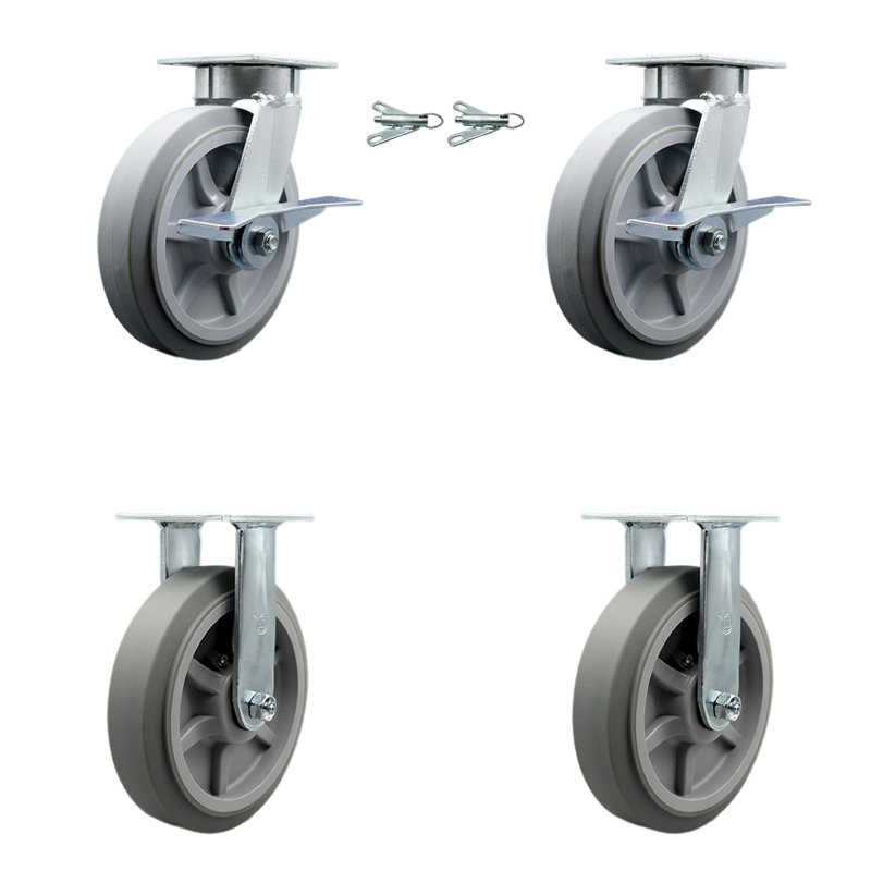 4 Piece Kingpinless Thermoplastic Caster Set