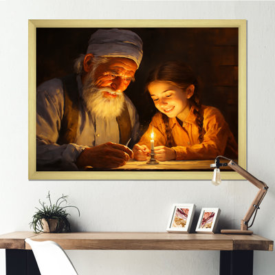 Judaïsme famille bougie Shabbat sérénité - impression