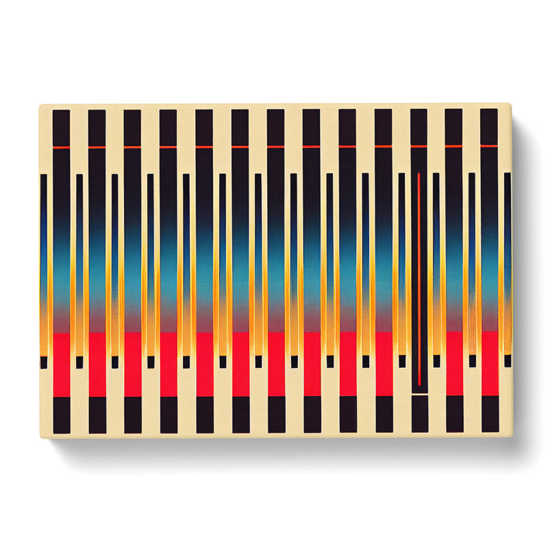 Audio Equalizer Deco Vol.1 Abstract - Wrapped Canvas, 35cm H x 50cm W x 3cm D