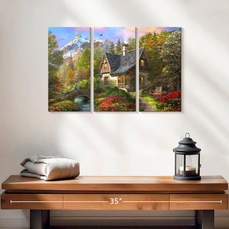 The Log Home, 24" H x 38" W
