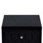 Elegant Velvet Nightstand With 2 Drawers And Crystal Handle, Storage Bedside Table With Button-Tufted, Black