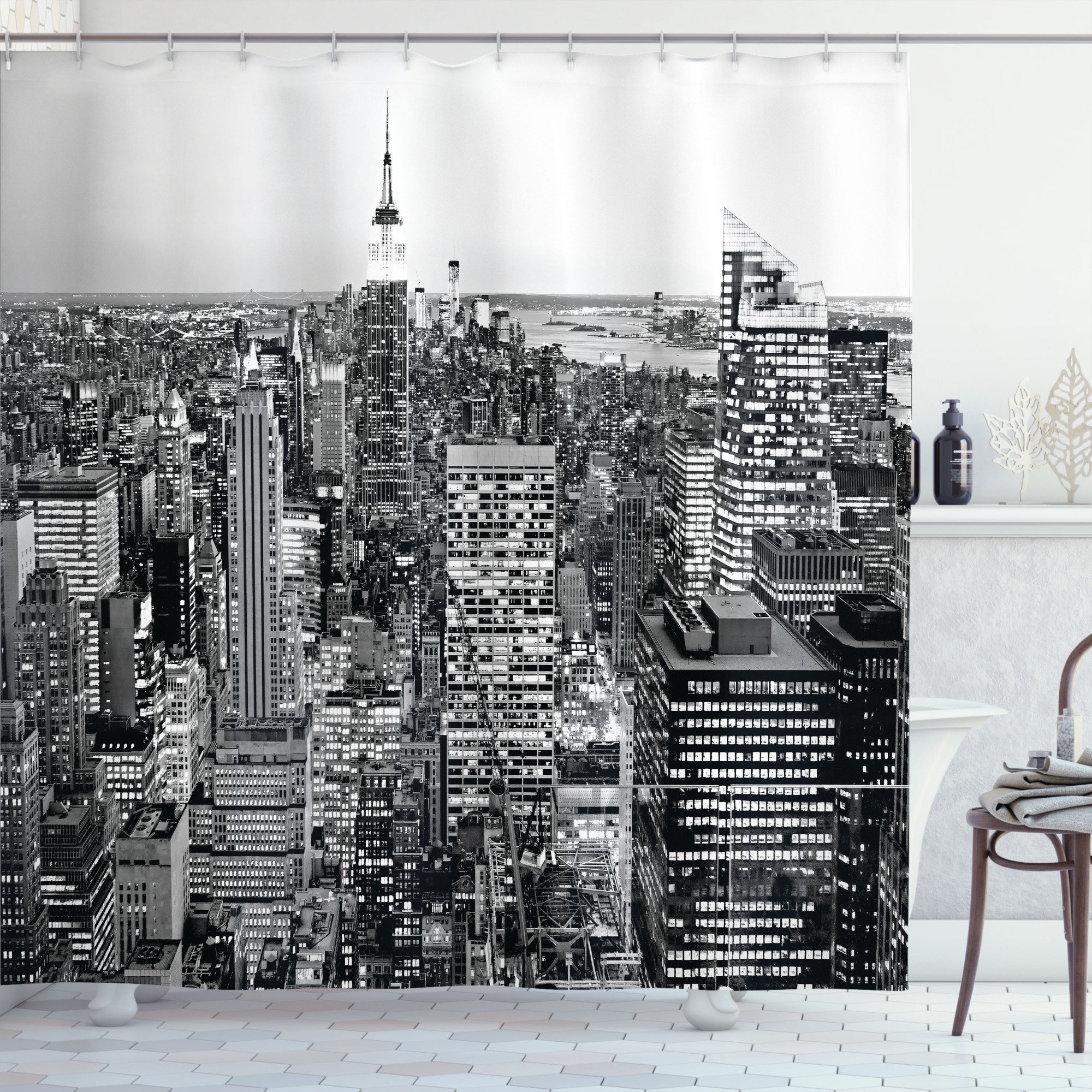Wrought Studio Bequette New York Manhattan Single Shower Curtain ...