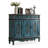 Blue Solid + Manufactured Wood Shoe Storage Bench-2034008781