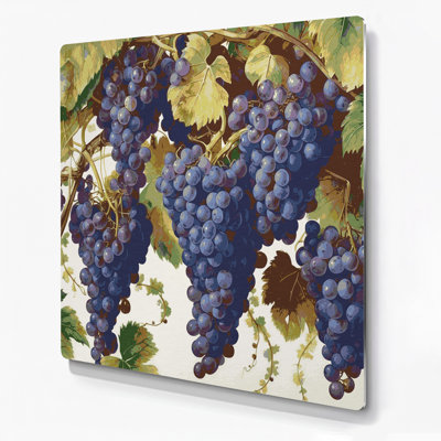 Fruit Grape Delaware Purple Metal Wall Art