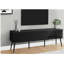 Meuble télé 72 po, meuble multimédia, meuble de rangement, comptoir, tablette de rangement, chambre à coucher, salon, peinture noire au four