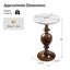 Table de bout en bois massif Burdine H 24 po avec plateau en marbre naturel-1319227854