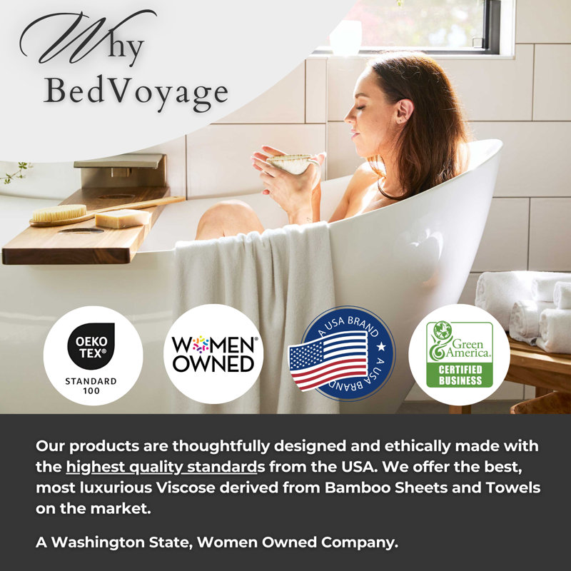 Ensemble de serviettes 6 pièces BedVoyage Spa - Viscose de bambou + coton - 650 g / m² - absorbant et résistant aux odeurs