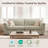 Makena 88.2" W Modern Upholstered 2-Piece Sofa with Wide Arms & Deep Supportive Cushions-122255988