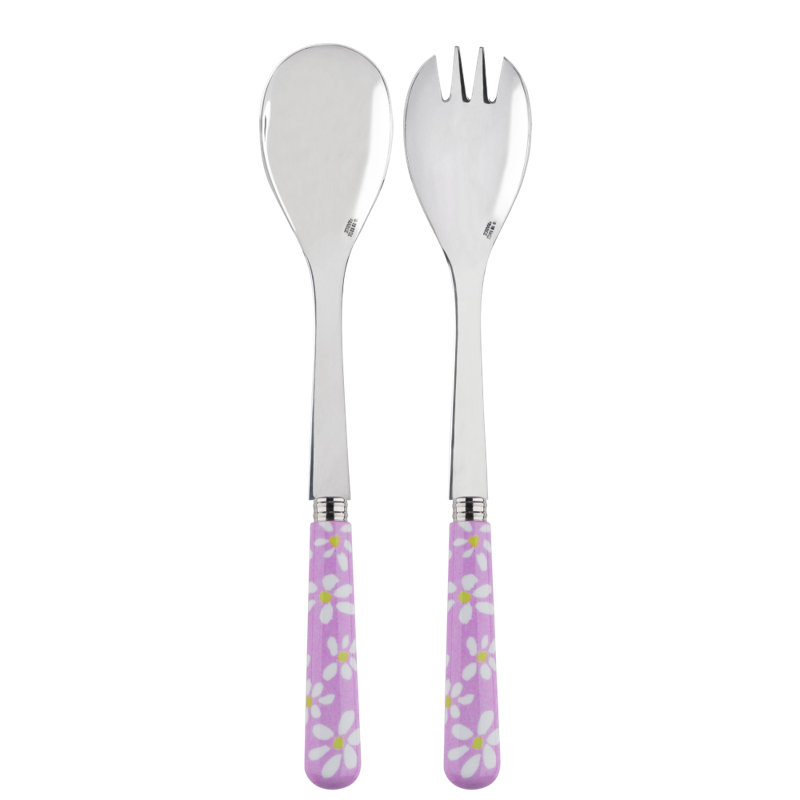 Sabre Paris - Salad Cutlery Set Daisy, Pink