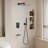 3-Function High-Pressure Rainfall Shower System, Tub Faucet Set