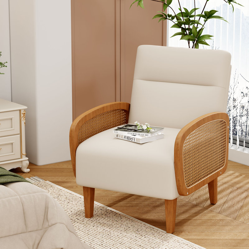 Upholstered Accent Chair, Beige