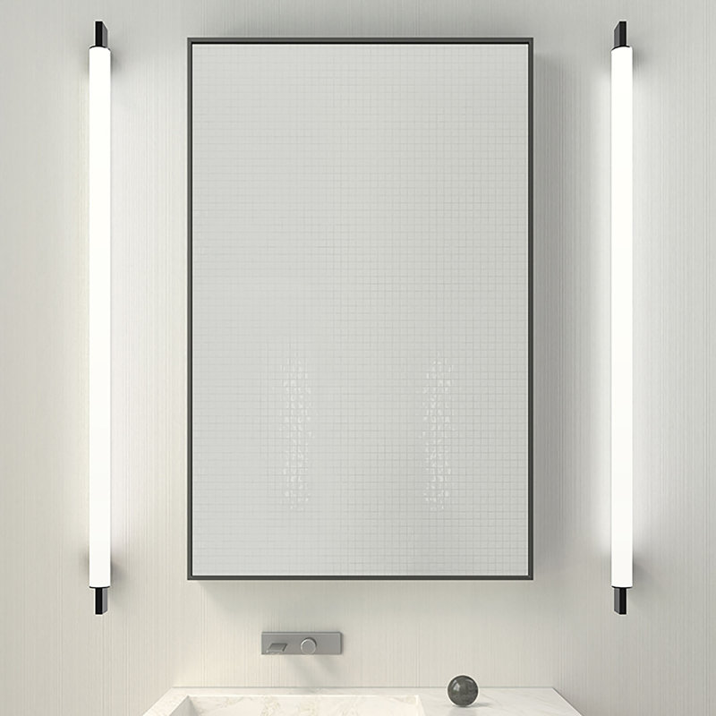 Sleek Silver and White Dimmable LED Bath Bar