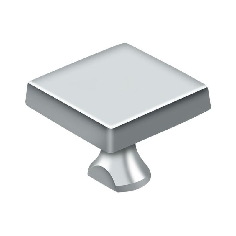 Deltana KBSCR003 Solid Brass Square Knob For HD Bolt in PVD Polished Brass, PVD Polished Brass