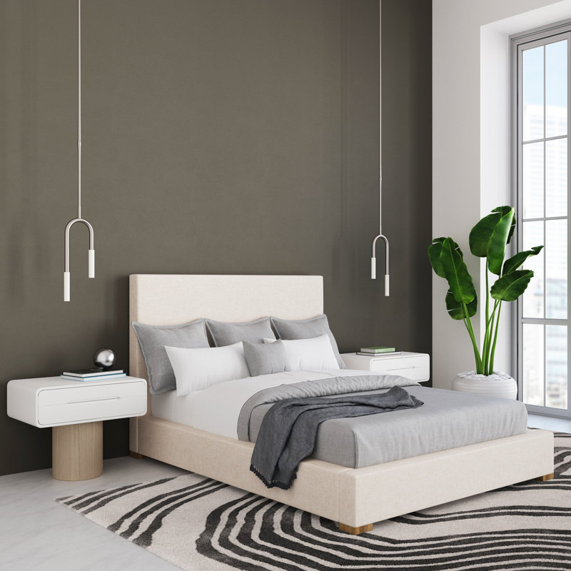 Dashing Away Abstract Area Rug in Ivory/Concrete Gray, Rectangle 9' x 12'