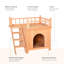 Maison de chat en bois à 2 niveaux Pawhut