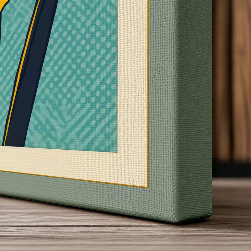 Daffodil Study Botanical - Wrapped Canvas, 24x16 - 61.0 x 40.6 cm, Sage Border