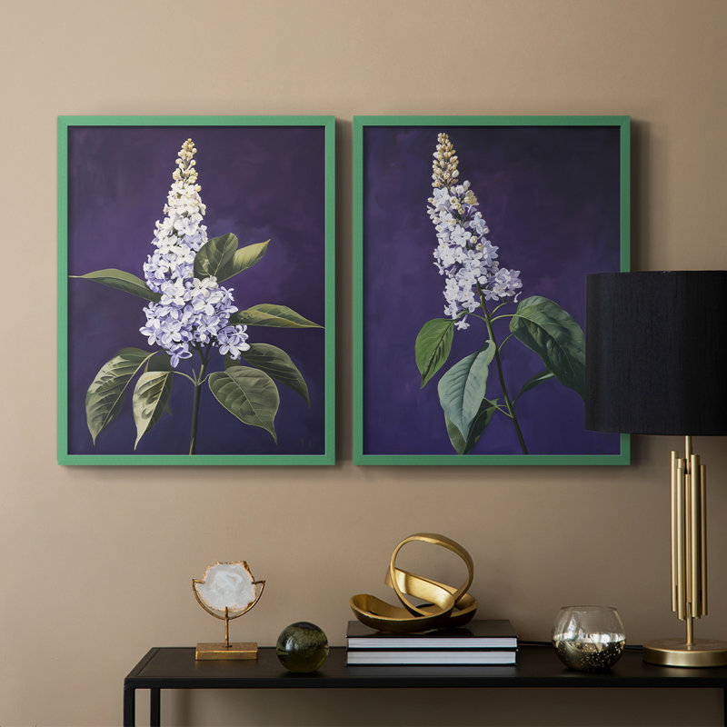 Série FLORAL CCxxix - reproduction encadrée de qualité supérieure - prête à être accrochée - aucun clou requis - aucun clou requis