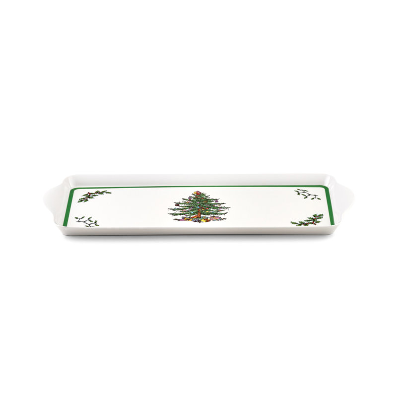 Pimpernel Christmas Tree Melamine Sandwich Tray 15X6.5"