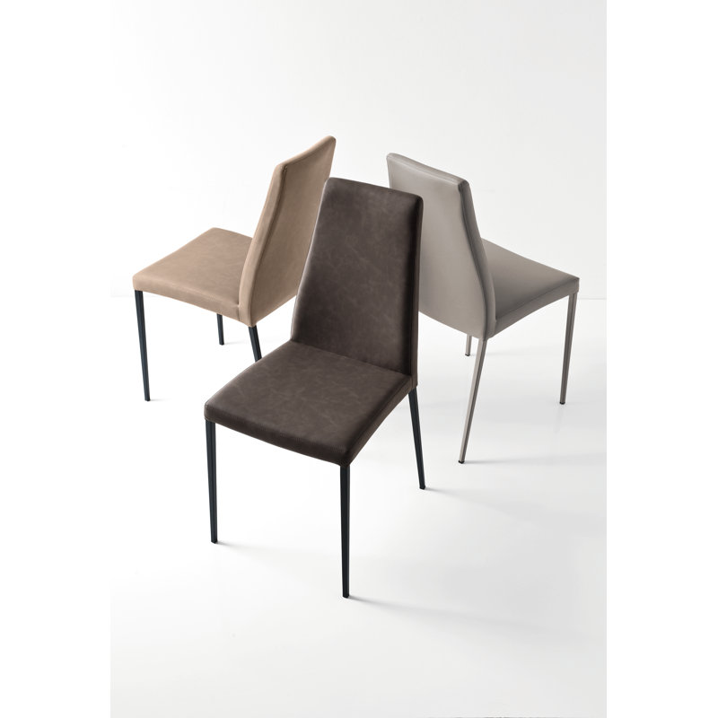 Aida Upholstered Ergonomic Chair with Metal Frame, Taupe Skuba, Matte Taupe