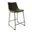 Winding Upholstered Counter Stool with Metal Frame-30896582