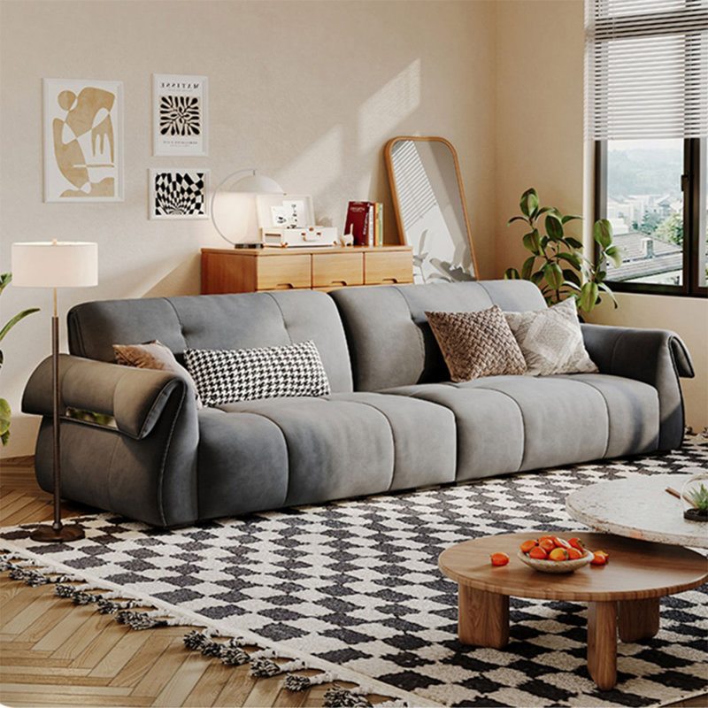 Coussin gris modulaire 100% polyester, Gris, 4, H 35,83 po x l 110,24 po x P 39,37 po