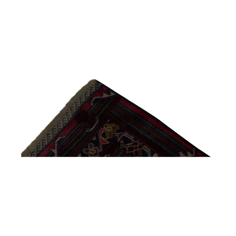 Hand-Knotted High-Quality Black/Red Area Rug