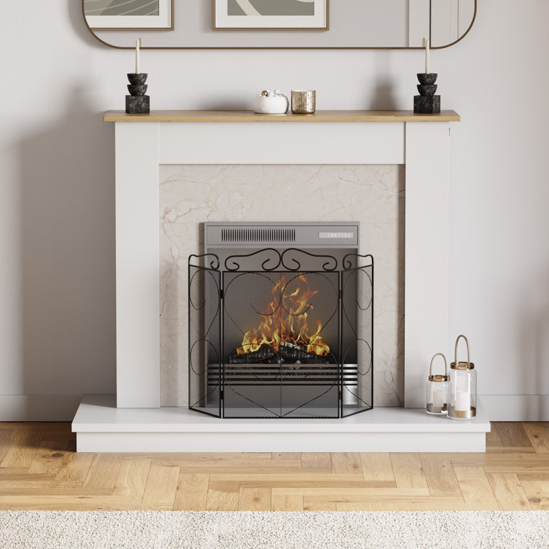 Juniper 3 Panel Steel Fireplace Screen