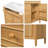 30" Solid Wood Frame Bathroom Vanity With Sink, Multi-Functional Storage Cabinet With 3 Drawers & Door Rack (Wood / Light Wood)-1462333197-1462333194