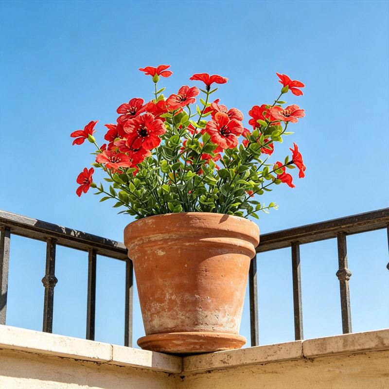  Fleurs artificielles artificielles pour la décoration intérieure Fleurs artificielles pour la décoration de patio extérieur 2 pièces