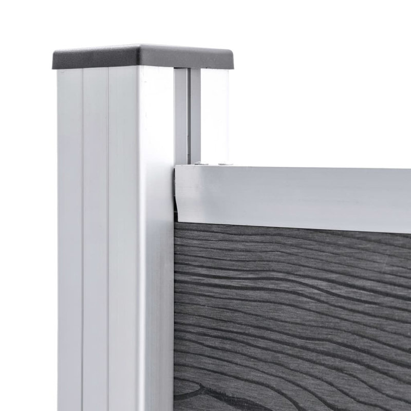 Bugbee 29' x 5' Privacy Fence Panel, Grey, 146cm H x 871cm W x 12cm D