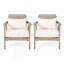 Fauteuil club d'extérieur en bois d'acacia