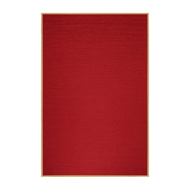 Tapis rouge uni lavable à la machine, Tapis de couloir 2 pi x 5 pi